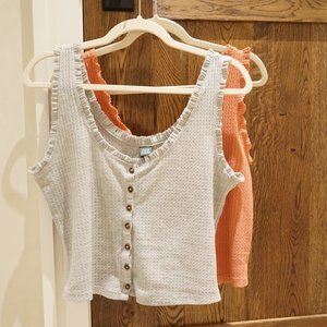 Two Wild Fable Lettuce Hem Tanks